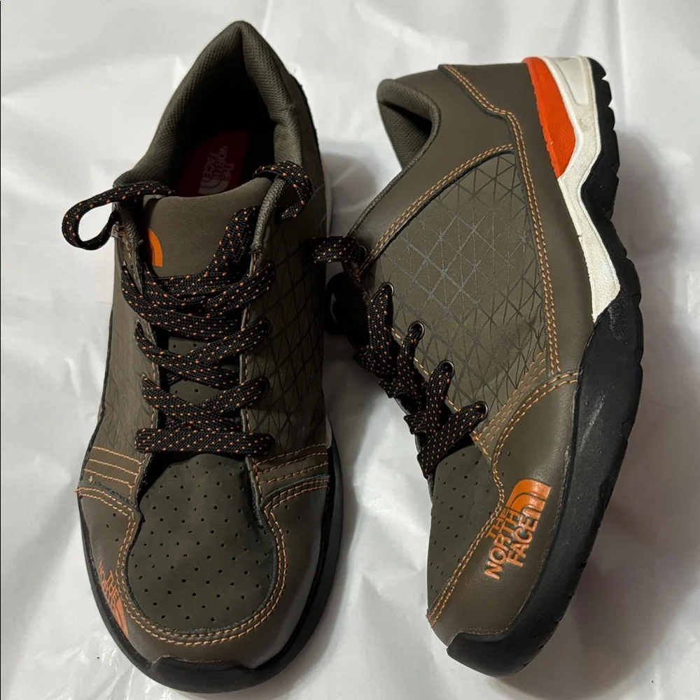 The North Face Mens Brown Orange Sneakers